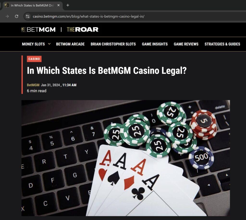 In Which States Is BetMGM Casino Legal?